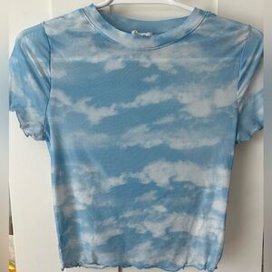 Blue Cloud Mesh Shirt